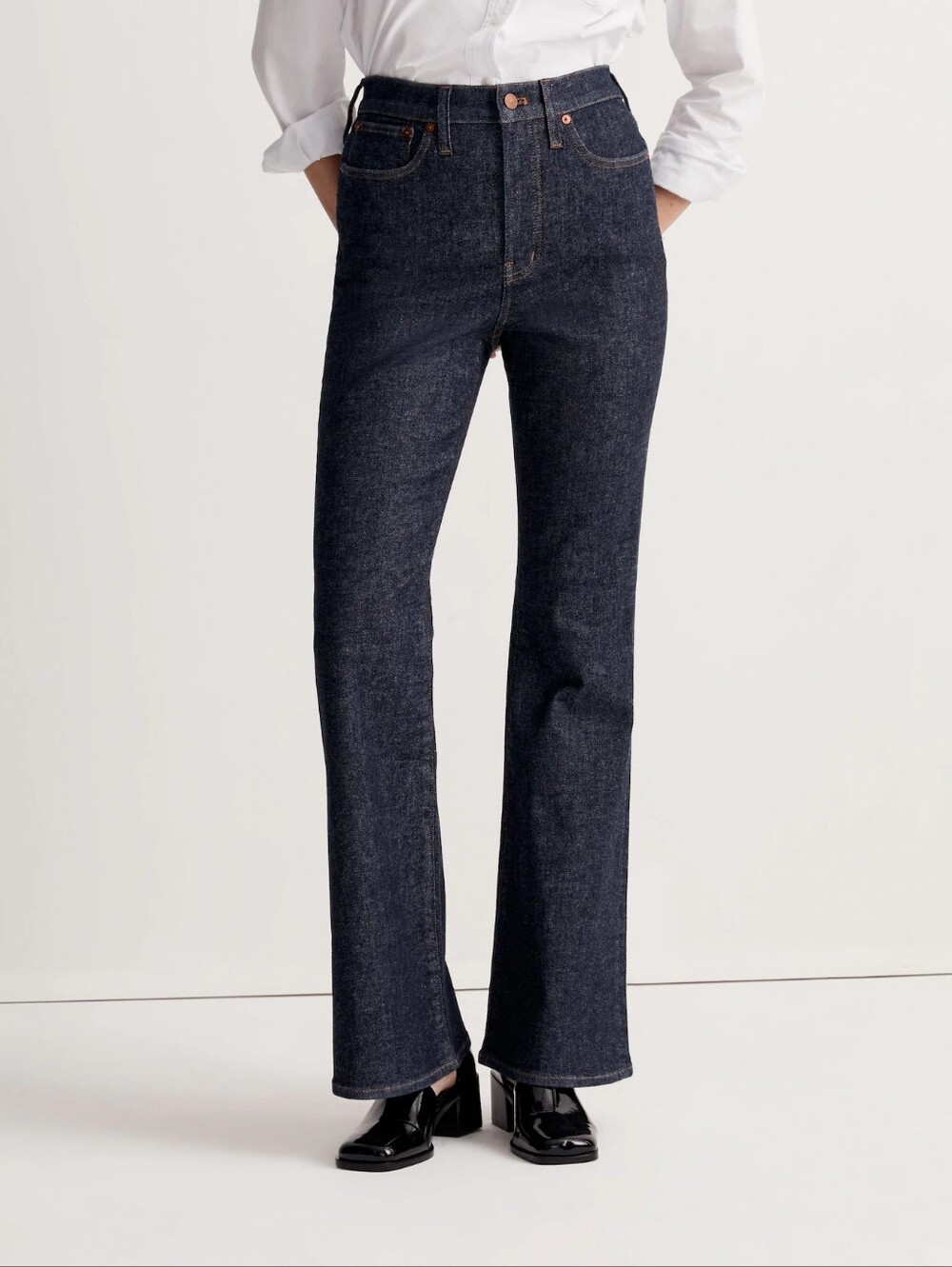 NWT  Perfect Vintage Flare Jean In Wrenford Wash Sz 33  High Waist 1970s Era
